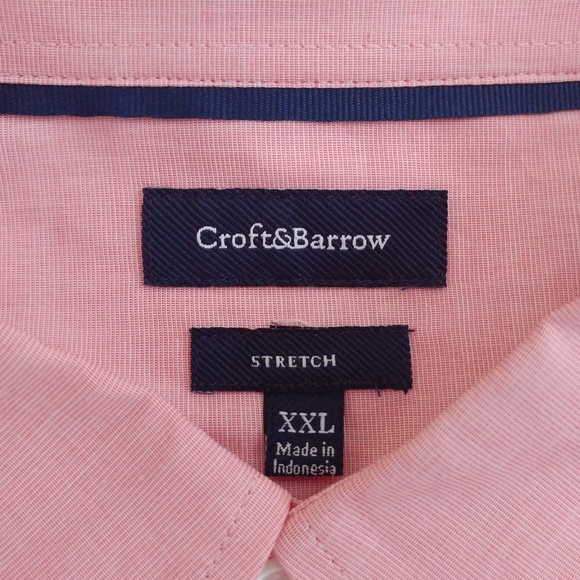 <NEW> Croft & Barrow Pink Button Down Shirt 2XL - Picture 3 of 5